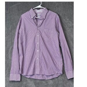 Eagle Shirtmakers Mens‎ Slim Fit Button Down Checkered Shirt 16 1/2 36/37